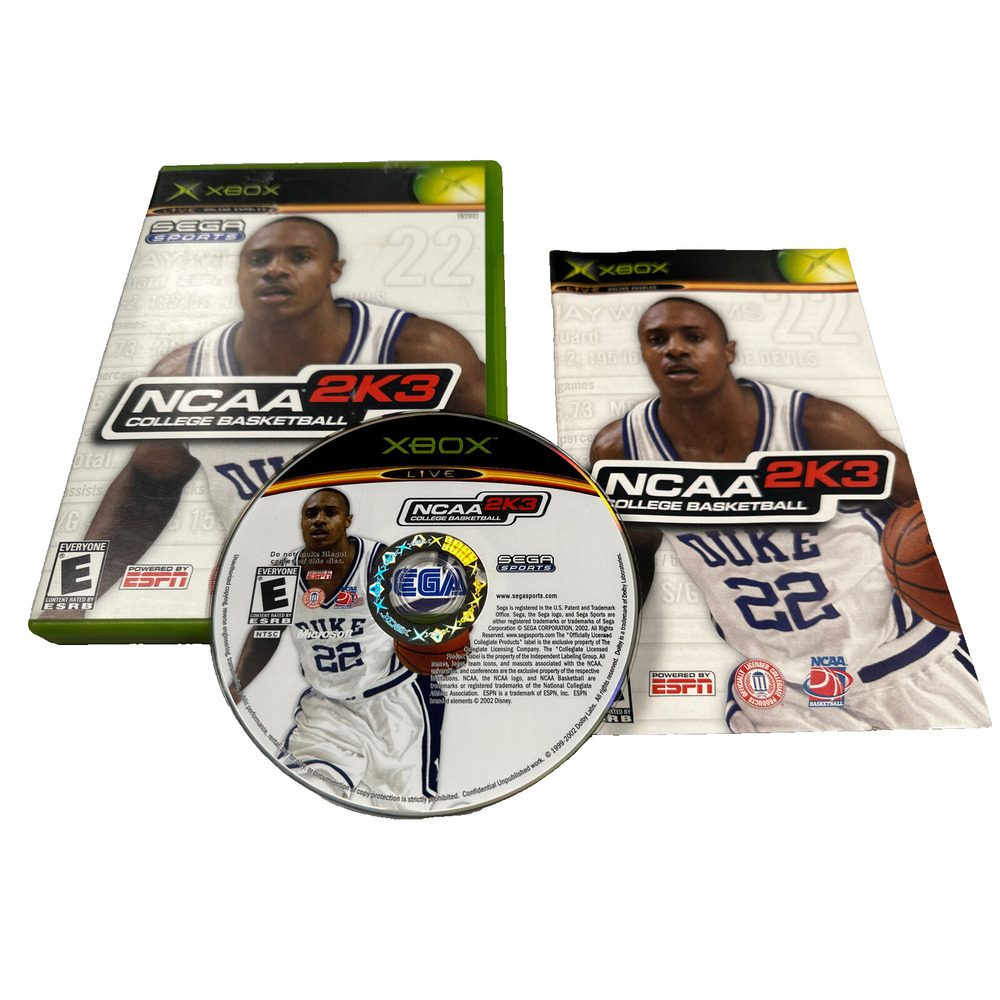 NCAA College Basketball 2K3 (Microsoft Xbox, 2002) Complete CIB, Tested